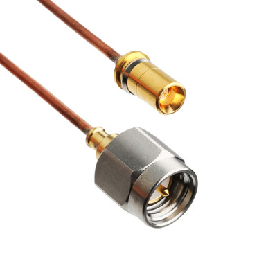 SR047 Connecteurs coaxiaux RF semi-rigides VITA 67 SMPM prise droite vers SMA prise droite mâle