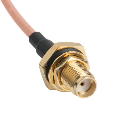 Contact en or RG316 câble coaxiale SMA mâle prise droite vers SMA femelle prise de cloison