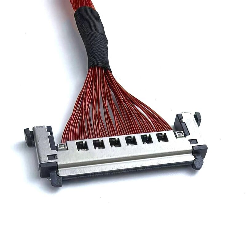 Cable micro-LVDS coaxial à hauteur de 0,5 mm à 51 broches avec connecteur JAE FI-RE51CL de 12 V pour applications électroniques