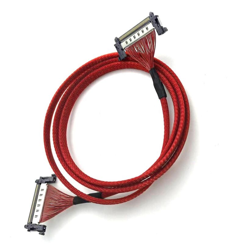 Cable micro-LVDS coaxial à hauteur de 0,5 mm à 51 broches avec connecteur JAE FI-RE51CL de 12 V pour applications électroniques