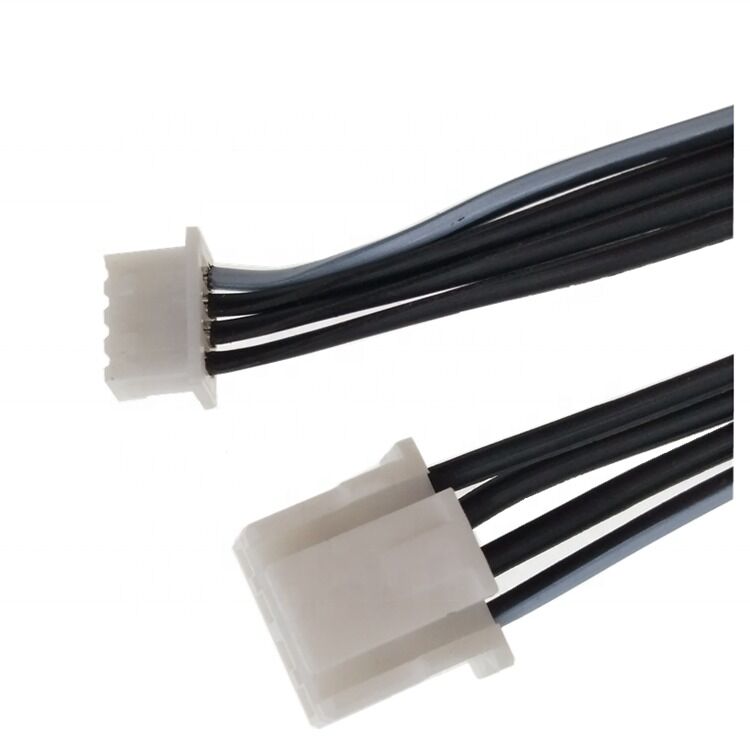 Harnais de fil personnalisé avec câble de connexion JST de hauteur 2.0 et câble à ruban plat 4Pin 24AWG de longueur 300 mm