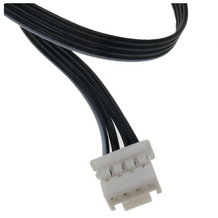 Harnais de fil personnalisé avec câble de connexion JST de hauteur 2.0 et câble à ruban plat 4Pin 24AWG de longueur 300 mm