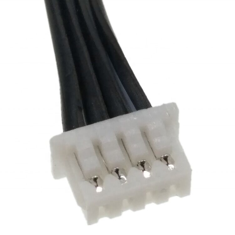 Harnais de fil personnalisé avec câble de connexion JST de hauteur 2.0 et câble à ruban plat 4Pin 24AWG de longueur 300 mm