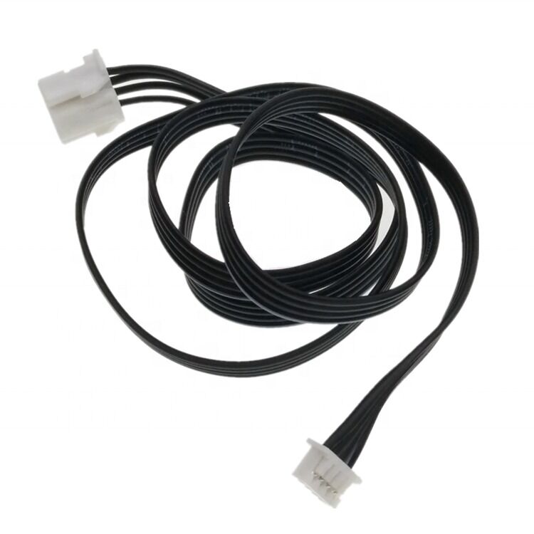 Harnais de fil personnalisé avec câble de connexion JST de hauteur 2.0 et câble à ruban plat 4Pin 24AWG de longueur 300 mm