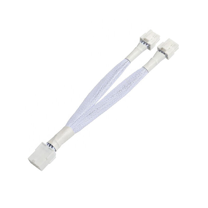 Cable d'alimentation PCIe à manche blanche féminin à double 8P ((6+2) pin mâle Cable d'alimentation GPU VGA avec 16AWG/18AWG et 20 cm de longueur