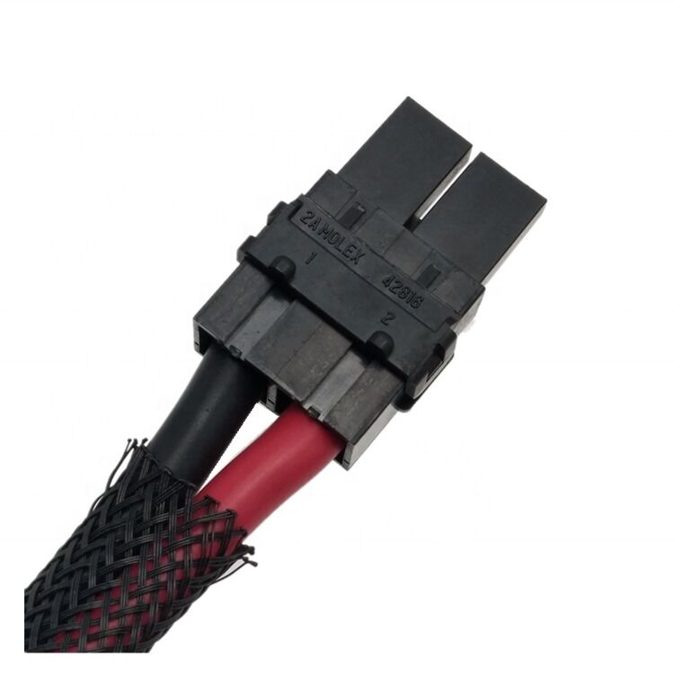 Faisceau de câbles personnalisé avec connecteur Molex 428160212 à 2 broches, pas de 10 mm et câble 8 AWG