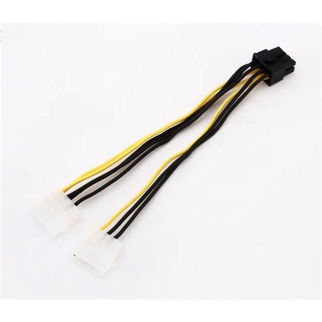 Câble d'alimentation PCI-E 18AWG PVC 8 broches mâle vers double 8 broches (6+2) mâle pour GPU, avec options de longueur personnalisée