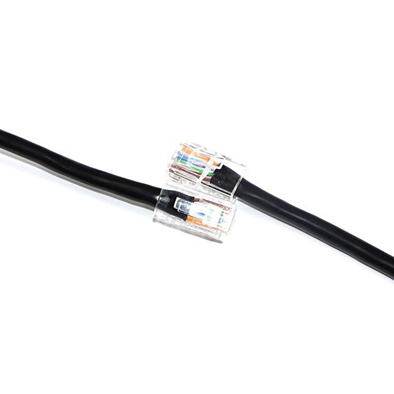 Custom RJ45 Connector Cat6e Ethernet Cable with Gold-Plated Contacts and Bare Copper Conductors