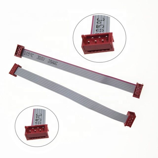 Micro Match 215083-6 1,27 mm d'envergure 6 pin IDC mâle FFC câble à ruban plat flexible avec connecteur plaqué or