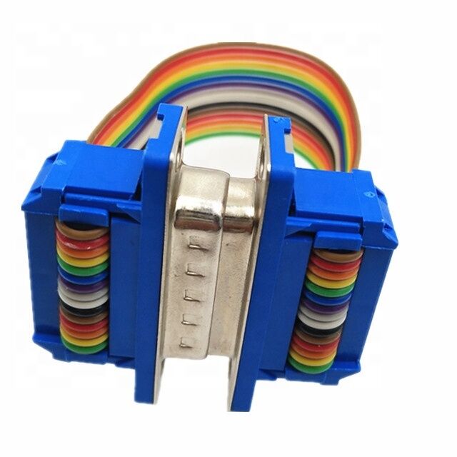 Assemblage de câble plat RS232 15 broches D-Sub plaqué or avec longueur personnalisable