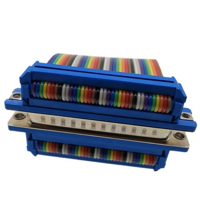 Câble plat ruban D-SUB 37 broches avec connecteur plaqué or et longueur personnalisable Assemblage de câble connecteur DB37 PIN