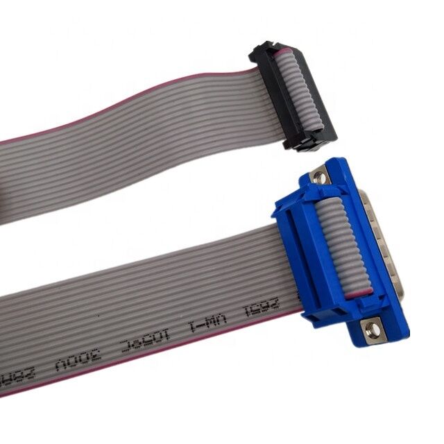 D-Sub 15 pin DB15 mâle à 16 pin femelle IDC 2,54 mm de hauteur enduit d'or câble à ruban plat