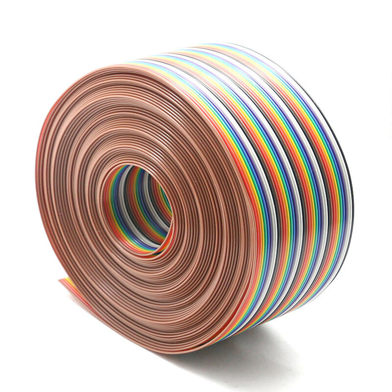 Cable à ruban plat personnalisé avec isolation en PVC et connecteurs IDC de 1,27 mm