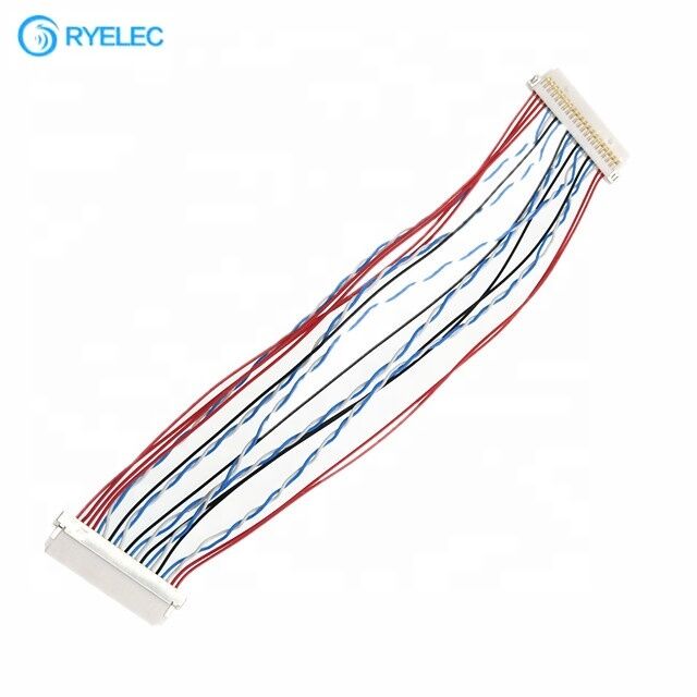 Factory Customization Hirose 20pin Df19-20s-1c to Df19-20s-1c Shell Wiring Harness DF19 Series 1 Spacing Lvds Convertion Cable