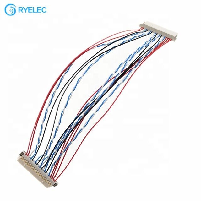 Factory Customization Hirose 20pin Df19-20s-1c to Df19-20s-1c Shell Wiring Harness DF19 Series 1 Spacing Lvds Convertion Cable