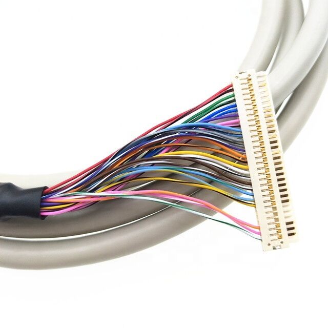 Vente à chaud 1.25mm Pitch HRS DF13 Cable EDP 40pin à 1mm Pitch JAE FI-X30 Assemblage de câble LCD LVDS à 30 broches