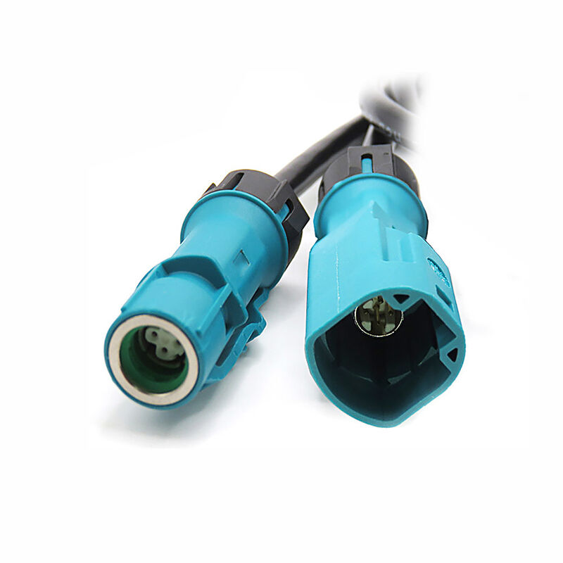 RY HSD Waterproof Connector Wire Harness Hsd4p Male and Female Connector RF High-frequency Coaxial Spiral Video Cable