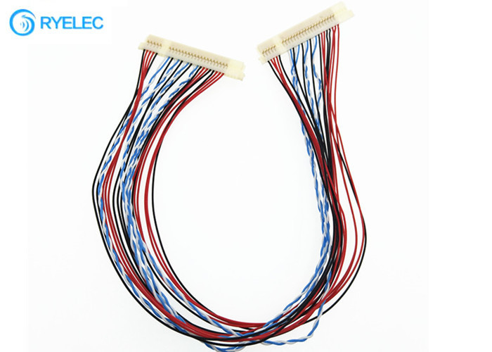 Le câble de  DF19-30S-1C 30 P Lvds à l'écran d'affichage à cristaux liquides a mené le fil tordu par 30AWG de signal de convertisseur
