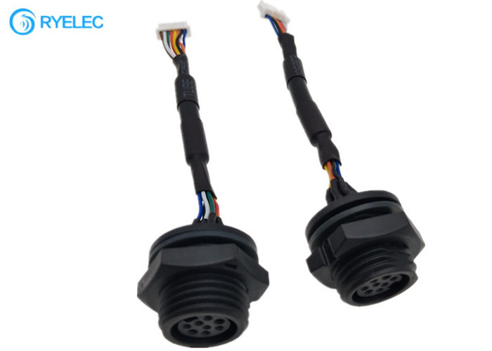 Femelle imperméable du bâti M16 de panneau avec le câble de la série 1.0mm JST 8P NSHR-08V-S 28AWG de NSH