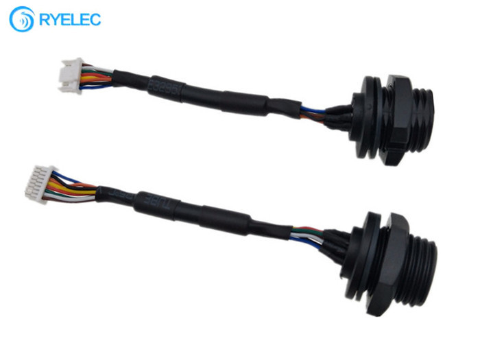 Femelle imperméable du bâti M16 de panneau avec le câble de la série 1.0mm JST 8P NSHR-08V-S 28AWG de NSH