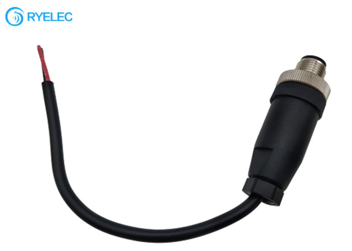 Cable électrique masculin de M12 4 Pin Screw Type Aviation Connector pour le système de télévision en circuit fermé de caméra de vue arrière