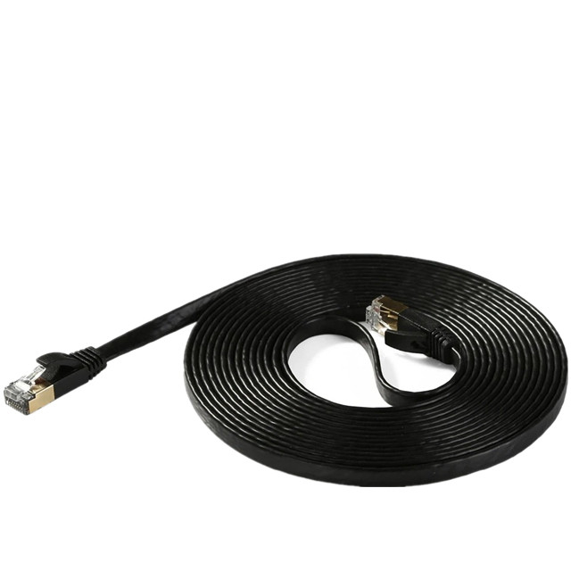 L'or a plaqué 50ft que 8P8C Rj45 a protégé le câble Ethernet du chat 7 pour le commutateur de routeur