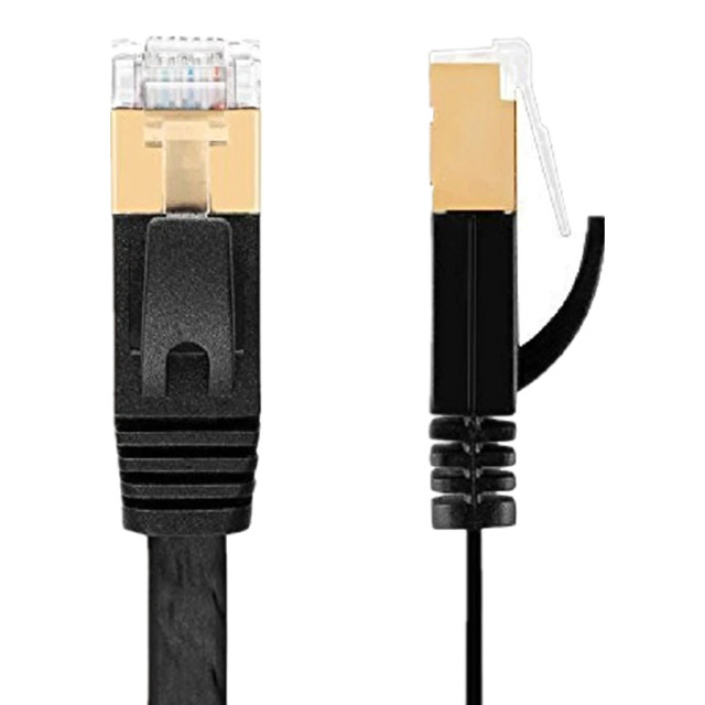 L'or a plaqué 50ft que 8P8C Rj45 a protégé le câble Ethernet du chat 7 pour le commutateur de routeur