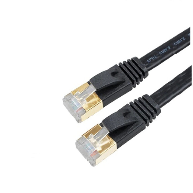 L'or a plaqué 50ft que 8P8C Rj45 a protégé le câble Ethernet du chat 7 pour le commutateur de routeur
