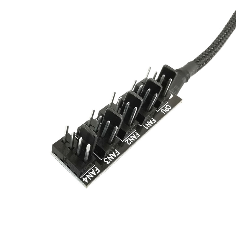 Câble masculin de femelle de 4 bornes 1 à fan d'unité centrale de traitement de cas de centre serveur de 5 châssis d'ordinateur