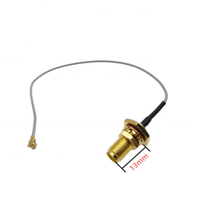 U.Fl pour imperméabiliser les connecteurs femelles d'IP67 SMA avec 13mm filètent le câble coaxial de rf