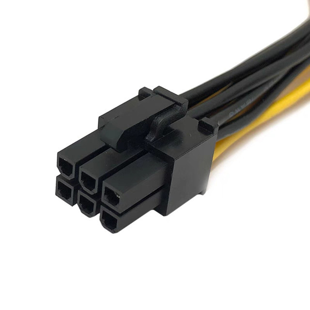 Mâle de Pcie 6pin à conjuguer diviseur 18awg 100MM 20CM de cable électrique de Gpu du mâle 8pin