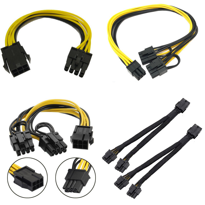 Pcie 8 Pin Female To Dual 8pin a gainé le cable électrique protégé de Pcie GPU Minig